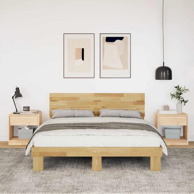 sängynrunko päätyllä ilman patjaa 160x200 cm massiivipuutammea