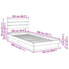 Sängynrunko sängynpäädyllä ilman patjaa Ghigeanu 100x200cm