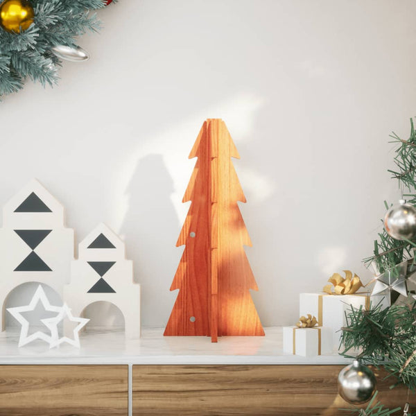 Vahanruskea puinen koristejoulukuusi Crezante 49cm (mänty)