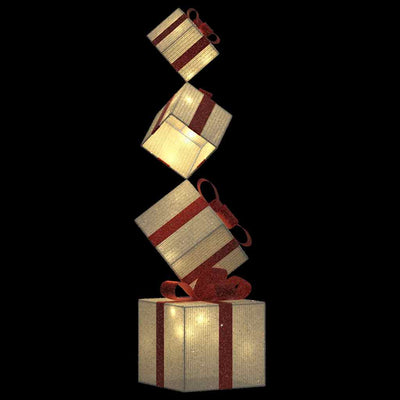 Lämmin valkoinen joulukoristeita lahjarasia Owais 80 LEDs