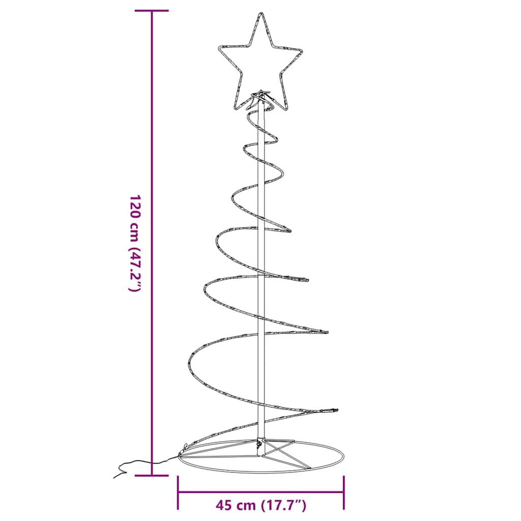 Lämmin valkoinen led joulukuusi Daminel 120cm (80 lediä)