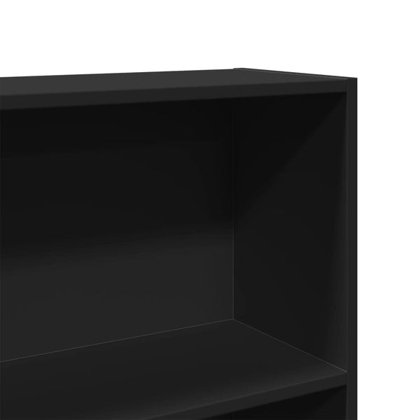 Kirjahylly musta 80x30x189 cm lastulevy