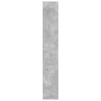 Betoninharmaa kirjahylly Kourous 80x30x189cm (lastulevy)