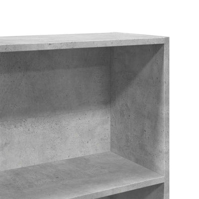 Kirjahylly betoninharmaa 80x30x189 cm lastulevy