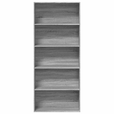 Kirjahylly harmaa Sonoma 80x30x189 cm tekninen puu