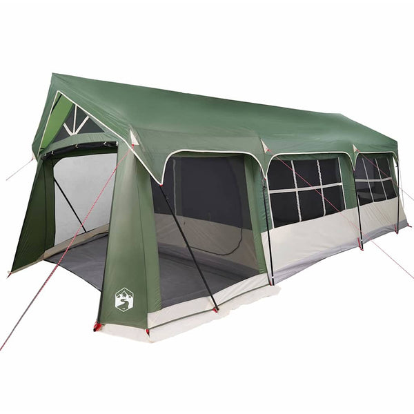 Perhe Teltta 620 x 322 x 240 cm Polyesteri Vihreä ja valkoinen