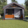 Perhe Teltta 620 x 322 x 240 cm Polyesteri Harmaa ja oranssi