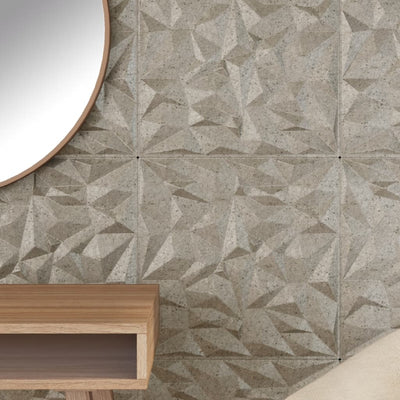 Betoni seinäpaneelit Clemens 50x50cm (24 kpl xps 6 m² ametisti)