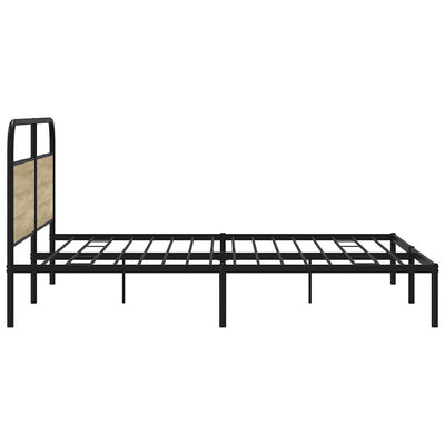 Metallinen sängynrunko ilman patjaa Sonoma-tammi 180x200 cm
