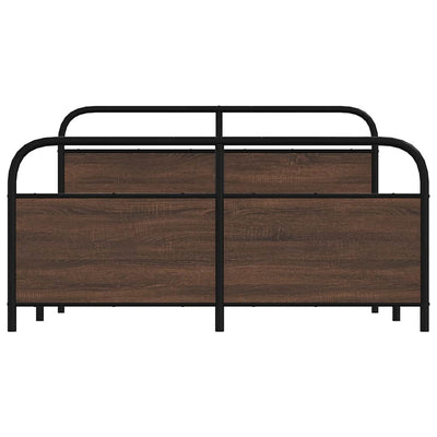 Ruskea tammi metallinen sängynrunko Mirci 160x200cm