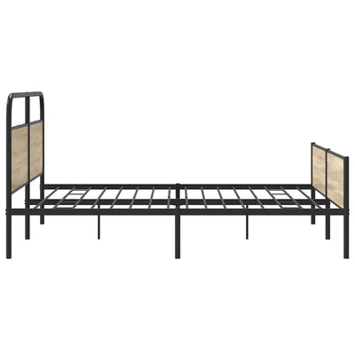 Metallinen sängynrunko ilman patjaa savutammi 200x200 cm