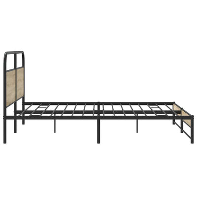 Metallinen sängynrunko ilman patjaa savutammi 200x200 cm