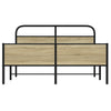 Sonoma-tammi metallinen sängynrunko ilman patjaa Mirci 150x200cm