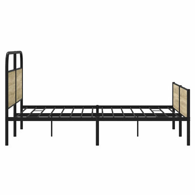 Metallinen sängynrunko ilman patjaa Sonoma-tammi 160x200 cm