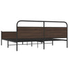Ruskea tammi metallinen sängynrunko Mirci 193x203cm