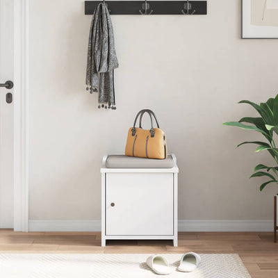 Valkoinen eteisen penkki sandnes Iosefina 45x40x50cm (mänty)