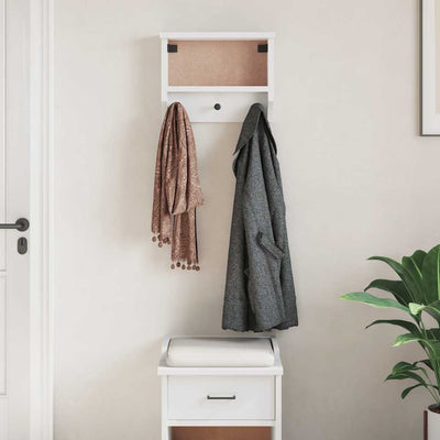 Valkoinen seinänaulakko sandnes Rinette 45x12x35cm (mänty)