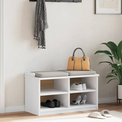 Valkoinen eteisen penkki sandnes Zadeh 87x40x50cm (mänty)