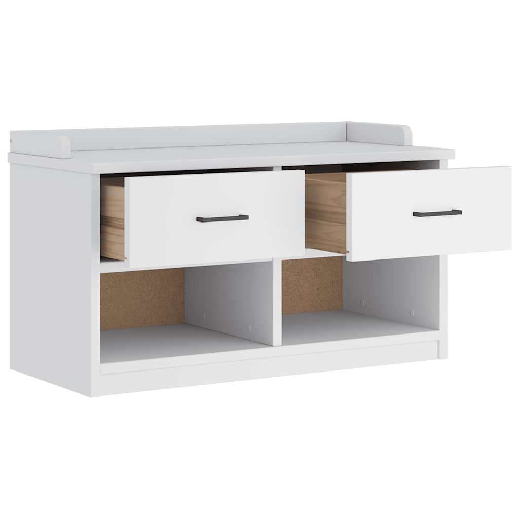 Valkoinen eteisen penkki sandnes Sener 87x40x50cm (mänty)