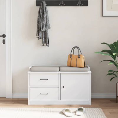 Valkoinen eteisen penkki sandnes Calid 87x40x50cm (mänty)