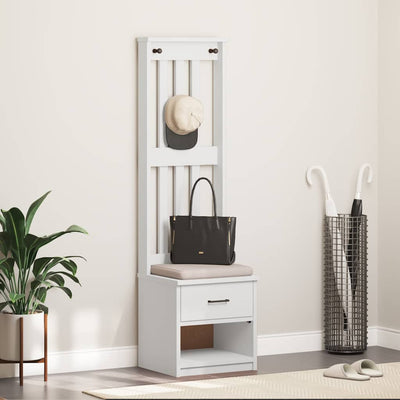 Valkoinen hallin puu sandens Israelo 45x40x159,5cm (mänty)