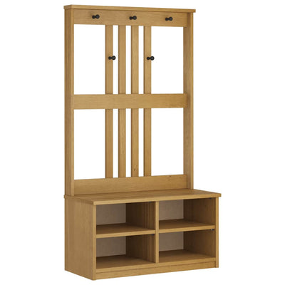 Hallin puu sandens Tibita 87x40x159,5cm (mänty)