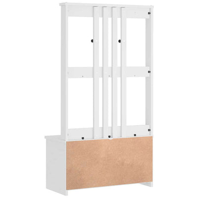 Hallin puu SANDENS valkoinen 87x40x159,5 cm täysi mänty