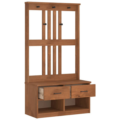 Hallin puu SANDENS 87x40x159,5 cm täysi mänty
