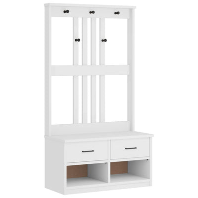 Hallin puu SANDENS valkoinen 87x40x159,5 cm täysi mänty