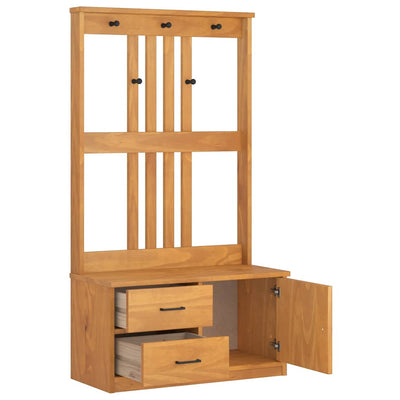 Hallin puu sandens Pavalus 87x40x159,5cm (mänty)