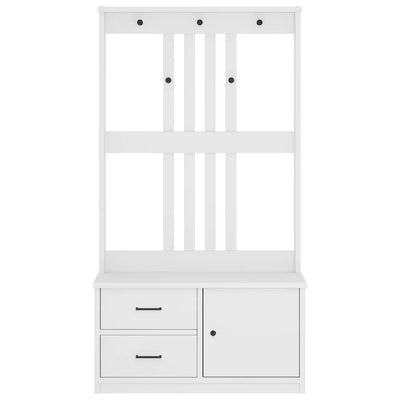 Hallin puu SANDENS valkoinen 87x40x159,5 cm täysi mänty
