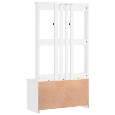 Hallin puu SANDENS valkoinen 87x40x159,5 cm täysi mänty