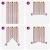 String-verhot 2 kpl monivärinen 140x250 cm