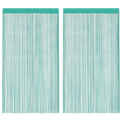 String-verhot 2 kpl turkoosi 140x250 cm