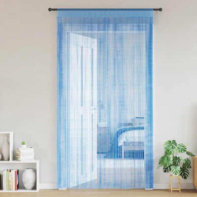 String-verhot 2 kpl vaaleansininen 140x250 cm