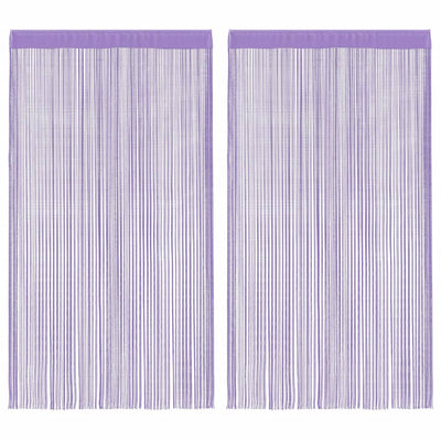 String-verhot 2 kpl purppura 140x250 cm