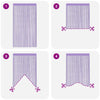String-verhot 2 kpl purppura 140x250 cm