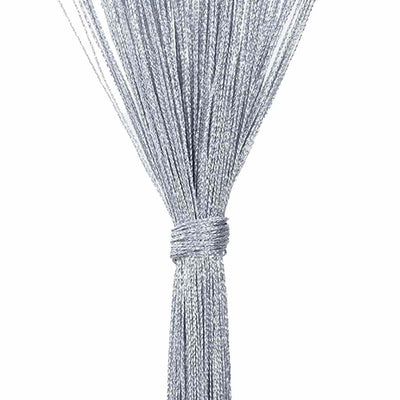 String-verhot 2 kpl vaaleanharmaa 100x250 cm