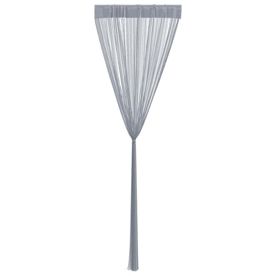 String-verhot 2 kpl vaaleanharmaa 140x250 cm