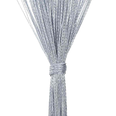 String-verhot 2 kpl vaaleanharmaa 140x250 cm