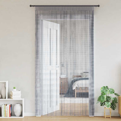 String-verhot 2 kpl vaaleanharmaa 140x250 cm