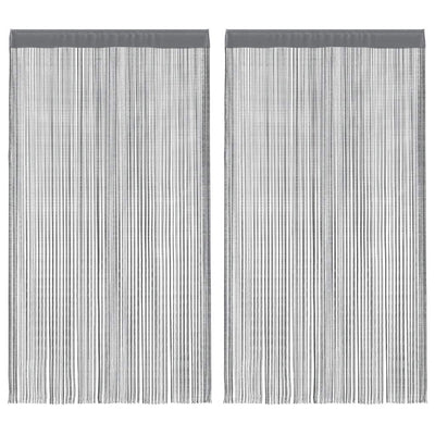 String-verhot 2 kpl antrasiitti 100x250 cm