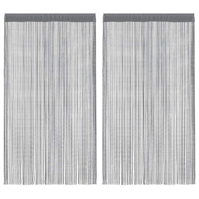 String-verhot 2 kpl antrasiitti 140x250 cm