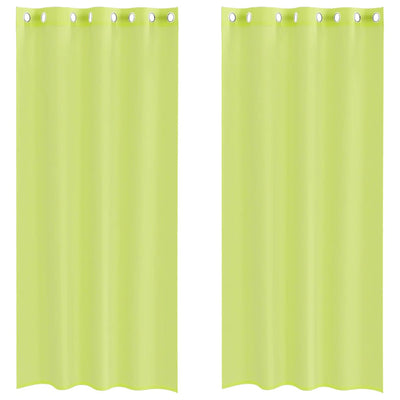 Voileeverhot läpiviennillä 2 kpl omenanvihreä 140x245 cm