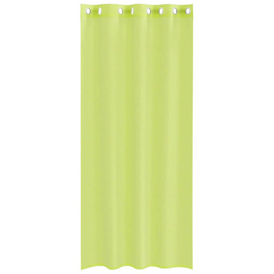 Omenanvihreä voileeverhot läpiviennillä Lopina 140x245cm (2 kpl)