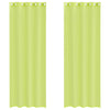 Omenanvihreä voileeverhot läpiviennillä Lopina 140x260cm (2 kpl)
