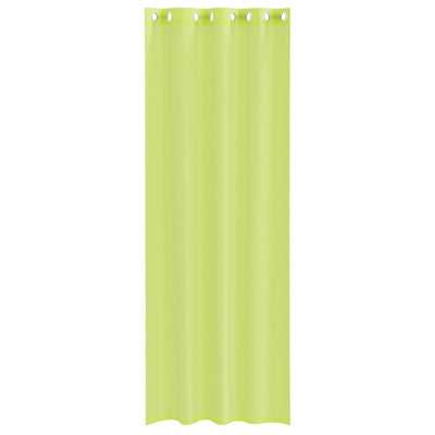 Omenanvihreä voileeverhot läpiviennillä Lopina 140x300cm (2 kpl)