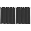 Musta voileeverhot läpiviennillä Lopina 140x140cm (2 kpl)