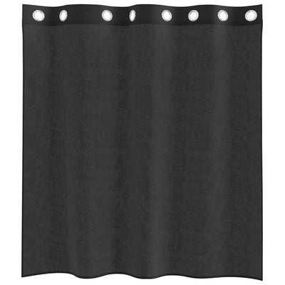 Voileeverhot läpiviennillä 2 kpl musta 140x140 cm