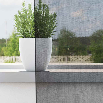 Musta voileeverhot läpiviennillä Lopina 140x175cm (2 kpl)